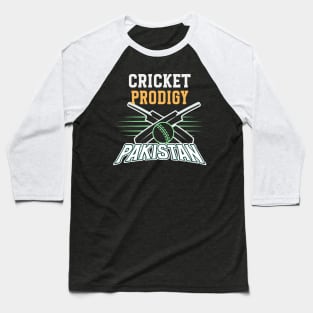 Mens Cricket Prodigy Pakistan Baseball T-Shirt